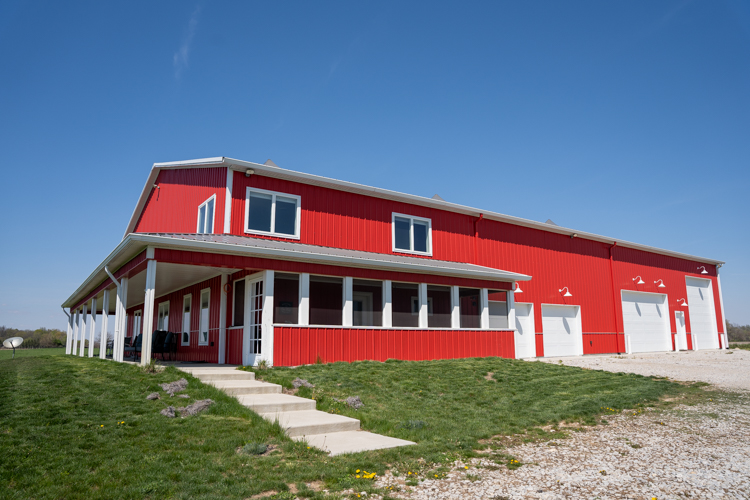 Pole Barn Home with Shops Tippecanoe County, IN FBi Buildings